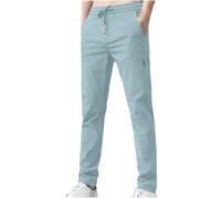 Mrat Pantalon extensible pour homme à séchage rapide - Coupe ample - Coupe ajustée - Coupe classique - Pantalon plissé infroissable - Cordon de serrage - Poches - Taille élastique - Grande taille