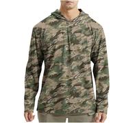 Mrat Sweat à capuche militaire pour homme - Motif camouflage - Manches longues - Style décontracté - Coupe ajustée - Pour la gym et l'entraînement - Léger - Confortable - Respirant - Pour l'extérieur,