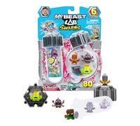 MrBeast Lab Série Swarms Battle Fusion, collectez Plus de 80 essaims Uniques de 2,5 cm, Le Pack de Laboratoire Comprend 6 Micro bêtes, 6 Autocollants de Collection et 1 Bouchon de Fusion empilable