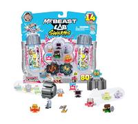 MrBeast Lab Swarms Battle Fusion Series Mega Lab Pack - Comprend 14 Micro bêtes avec épée Swarm Ultra Rare, Plus de 80 à Collectionner, Autocollants et Capuchons Fusion empilables pour l'affichage