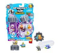 MRBEAST LAB Swarms Hyper Fusion Series, Collect 100+ Unique Hyper Fusion Swarms, Lab Pack Comprend 6 Micro Beasts, 6 Autocollants de Collection et 2 Capuchons Fusion empilables