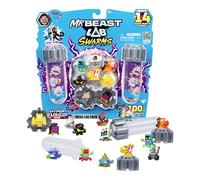 MrBeast Lab Swarms Collection Hyper Fusion, Collectionne + de 100 créatures Uniques, Coffret Méga Labo avec 14 Micro-créatures, 14 Autocollants et 4 Capsules de Fusion pour créer Ton labo MrBeast