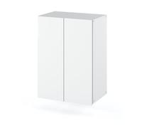 MRBLS HOME Armoire de salle de bain blanche 40 x 60 x 25 cm (l x H x P) - Modern, Montage mural, 2 niveaux d'étagères