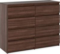 MRBLS_HOME Commode à 8 tiroirs chêne wengé 120x33,5x92,5 Sideboard Armoire à tiroirs pour salon chambre à coucher Meubles de rangement Penderie