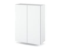 MRBLS_HOME MRBLS Armoire de salle de bain (blanc) - Armoire suspendue pour salle de bain - Armoire murale de salle de bain - 60 x 80 x 30 cm (l x H x P)