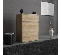 MRBLS_HOME Sonoma Commode 60 x 78 x 35 cm (l x H x P) avec 1 tiroir et porte, commode étroite ou table de chevet pour chambre à coucher, couloir et salon, beaucoup d'espace de rangement dans un petit
