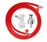 MRbrew Kit de bouchon de gazéification pour canalisation de gaz de 1,5 m avec bouchon de carbonation, verrouillage à bille en acier inoxydable de 1,6 cm, tuyau en PVC pour bouteille de soda, brassage