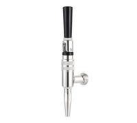 MRbrew Stout Beer Coffee Faucet - Robinet de bière en acier inoxydable 304 pour infusion à froid et bière nitro, robinet de bière Homebrew Kegerator Tower Tap avec poignée standard en plastique noir