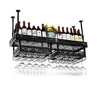 MRBVAOXVD Casiers À Vin, Casier À Vin Rustmural | Casier À Vin Mural, Porte-Verres À Vin, Casier À Bouteilles de Vin Rétro, Casier À Verres Haut, Casier de Rangement À Rebord/100 * 31 Cm