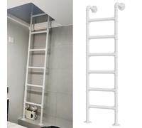 MRBVAOXVD Escalier de Sous-Sol D'Égresse En Fer Forgé Pour Fenêtre Bien Escalier D'Étaen Métal Monté Au Mur/Au Sol Pour Lit Superposé En Grenier Sécuritaire Et Facile D'Évasion S'Adapte À 110Cm / 43