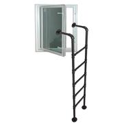 MRBVAOXVD Escalier D'Évasion D'Incendie D'Urgence Escalier D'Étamétallmontée Sur Le Mur Pour Fenêtre de Sous-Sol Bien 55 "Escaliers de Lit Superposé de