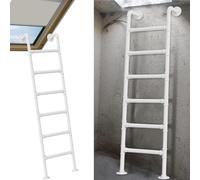 MRBVAOXVD Escalier D'Évasion D'Incendie D'Urgence Pour Fenêtre Bien Heavy Dutyiversal Twin Sur Lit Superposé Complet Escaliers En Fer Forgé Blanc Échelle En Métal 110Cm / 43In