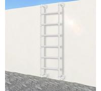 MRBVAOXVD Escalier D'Évasion D'Urgence Pour Fenêtre de Sous-Sol Bien Monté Sur Le Mur Échelle Métallpour La Maison Grenier Extérieur Pont 330Lbs Capacité (105Cm / 41In)