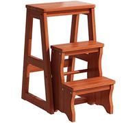 MRBVAOXVD Escaliers, 3 Étapes En Bois Pliable Échelle Chaise Tabouret Portable Bibliothèque Multifonctionnel Escalade Tabouret Bibliothèque Étagère Stand D'Usine Économie D'Espace Conception Tabourets