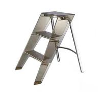 MRBVAOXVD Escaliers, Acrylportable Heavy Duty Pliant 3 Étapes Escalierdérapage Tabouret À Pédale Pour La Maison Cuisine Chambre À Coucher Salon Stand D'Usine de Stockage Facile/Gris