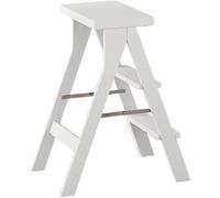 MRBVAOXVD Escaliers, Bibliothèque Pliable En Bois Chaise D'Échelle Tabouret Convertible Avec Étagère À Fleurs Escalier D'Échelle Portable Pour Adultes Max 100Kg Capacité de Poids de Noix Légère Avec S