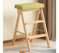 MRBVAOXVD Escaliers, Chaise D'Échelle de Bibliothèque Pliante En Bois 3 Étages Tabouret À Étaconvertible Stand D'Affichage Protable Pour Bureau Cuisine À La Maison Log Extérieur Et Couleur Grise/Log+V