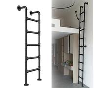 MRBVAOXVD Escaliers, Escalier D'Échappement À L'Incendie En Fer Pour Fenêtre de Sous-Sol Escalier D'Escalier Monté Sur Le Mur Pour Grenier Garage Lit Superposé Escalier Droite Avec Accès Au Puits de F