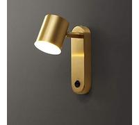 MRBVAOXVD Lampes Murales, Abinlina A Menémurale En Laiton Avec Commutateur Réglable - Sconce Intérieure Rotative À 360 ° -De Lecture À Côté Lit 3000K-6000K Pour Le Salon, La Chambre Et L'Étude