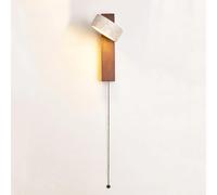 MRBVAOXVD Lampes Murales, Hertl 180 Rotatif En Bois A Menémurale 9W Marbre Naturel Pierre Mur Sconce Lecturemurale Avec Interrupteur À Chaîne de Traction Mi-Siècle Moderne Éclairage Rustpour Chambre S