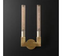 MRBVAOXVD Lampes Murales, Hertl 2-Light Mid Century Linear Wall Light Bar Pour Chambre À Coucher Or Lotube Verre Salle Den Vanitémurale Sur Miroir Ferme Noir Mur Industriel Sconce Pour Le Lit Salon Cu