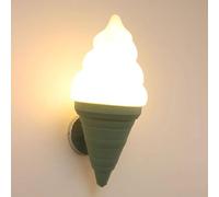 MRBVAOXVD Lampes Murales, Hertl A Mené La Lumière de Montage Mural Pour Les Enfants Chambre À Coucher Jolie Crème Glacée Ombre Nordmoderne Mur Sconce Créatif Cône Orange Côté Litmurale Pour Les Garçon