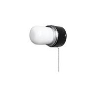 MRBVAOXVD Lampes Murales, Hertl Mid Century Modern Milk White Glass Wall Sconce Avec Interrupteur À Chaîne de Traction Ferme Noirmurale En Bord de Lit Salle Den Lumière de Vanitétit Couloir Plafond Po