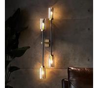 MRBVAOXVD Lampes Murales, Hertl Mid Century Modern Wall Sconce Haut En Bas Éclairage Intérieur Longue Bande Linéairemurale Bar Fumée Verre Gris Câblé Côté Litmurale Pour Chambre Salon Salle Dens Vanit