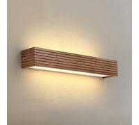 MRBVAOXVD Lampes Murales, Hertl Nordclassrustlobois Mur Sconce Noix Couleur Ferme Linéaire A Menémurale Vanité Salle Den Murbar Sur Miroir Haut En Bas Éclairage Côté Lit Pour Chambre Salon/35 Cm/3000K