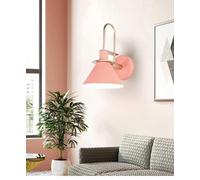 MRBVAOXVD Lampes Murales, Hertl Wall Sconces Modern Cmetal Swall Lantern Kit Side Bed Wall Mountp Sconce 1 Décoration Intérieure Lumineuse/Rose