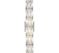 MRBVAOXVD Lampes Murales, Hertlcrystal Wall Sconce Led Crystal Wall Light Bar Vanity Light Chrome Modern Linear Bathroom Wall Mountp Eclairage de Côté Lit Pour Chambre Salon Couloir, 3000K Lumière Cha