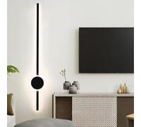 MRBVAOXVD Lampes Murales, Ledpes Murales Intérieures Longue Bande En Alumilinéairemurale de Fond Moderne Pour Chambre À Coucher/Noir Blanc Lumière/100 Cm