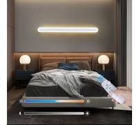 MRBVAOXVD Lampes Murales, Ledpes Murales Lobande Intérieure Avec Télécommanmurale Moderne Noir Mur En Alumisconce Salon Chambre Couloir/Blanc/100 Cm