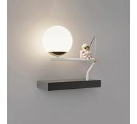 MRBVAOXVD Lampes Murales,Murale de Chambre D'Enfant Hertl Cartoon Astronaut Sconce A Mené Des Lumières de Montage Mural En Métal Géométrlumière Murale A Mené 3000K Chaud Blanc Éclairage Décoratif Nord