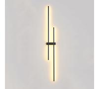 MRBVAOXVD Lampes Murales,Murale Linéaire Hertl Noir Mur Sconces Modernes A Menés de Vanité 3000K Chaud Blanc Créatifde Bord de Lit Salon Décor Éclairage Mural Couloir Escalierde Lave-Mur