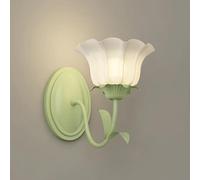 MRBVAOXVD Lampes Muraless Murales de Fleur Hertl Double Sconce Pour Enfants Chambre À Coucher Modern Green Wall Sconce Avec Verre Glacé Intérieurmurale Câblée Pour Chambre À Coucher de Fille Salon Por