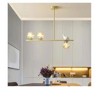 MRBVAOXVD Lustres, Ampoules Nordiques Pour Table À Manger Foyer Chambre Studio Cuisine Restaurant Café Accueil Intérieur/3 Bulbes En Or