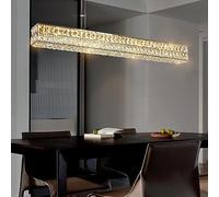 MRBVAOXVD Lustres, En Rectangulaire - 100Cm A Mené La Lumièree | Lumière de Plafond Impressionnante Pour Salle À Manger, Salon, Comptoir Bar, Cuisine, Chambre À Coucher | Simple Et Élégant/150 Cm