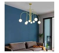 MRBVAOXVD Lustres, Ormaliste Blanc Boule Verrependu A Mené de Plafond, Salle À Manger, Éclairage Décoration/Blanc Chaud/8 Têtes