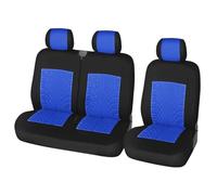 MRBVHGPKUT Coussin siège Voiture pour VW pour Crafter LT T4 T5 2 + 1 Housses Siège Auto Protecteur(3-Seater Blue)