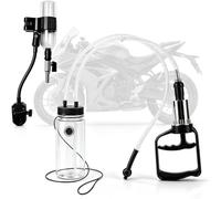 MRCARTOOL 400ML Kit de purgeur de Freins à dépression pour Moto | sans air comprimé, avec clapet anti-retour, bouteille de remplissage automatique, fixation par aimant et crochet