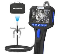 MRCARTOOL Caméra endoscopique avec lumière, endoscope verrouillable, 6,2 mm, caméra d'inspection 3,5" HD 1080p avec carte SD de 32 Go, rotation bidirectionnelle à 210°, 6 LED, IP67, câble semi-rigide