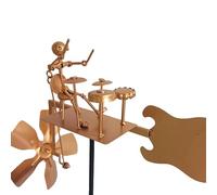 Mrchrogge Sculpture de Jardin Batteur, carillons métalliques Faits Main, Moulin à Vent Magique pour extérieur, carillons pour terrasse Balcon, décoration de Jardin en métal