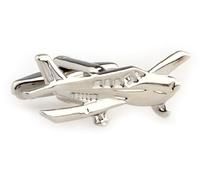 MRCUFF Paire de boutons de manchette Avion Cessna Pilot dans une boîte cadeau de présentation et un chiffon de nettoyage