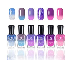 MrCuvaryas Lot de 6 Vernis à Ongles à Changement de Couleur - Séchage Rapide et Durable - Sans Lampe UV (Couleur C)