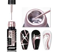 MrCuvaryas Vernis à ongles en gel rose, métallisé, à paillettes UV, couleurs pour French Fineliner, vernis à ongles en gel de couleur pour la French Fineliner, pour design des ongles, femmes, maison,