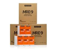 MRE-9 Ration de secours 3 mois | 20 ans de durée de conservation | Vitamines supplémentaires | 90 x 500g de ration de secours | le goût le plus savoureux | alimentation durable