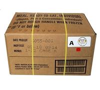 MRE A-Menu Valise 2018 Date d'inspection Repas militaire Prêt à manger Lot de 12 véritables MRE US Military Surplus avec une sélection de menus