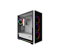 MRED - Boîtier PC Gamer ATX - Blanc RGB White Destroyer Glass-G