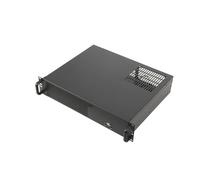 Mreryyse Baie Murale de 2U, 14 Pouces Armoire réseau, Armoire Serveur 2U pour Appareils IT, Appareils A/V, Supporte 3 x 3,5 HDD Or 2 x 3,5 HDD+1 x 2,5 SSD, Ventilateurs 80mm